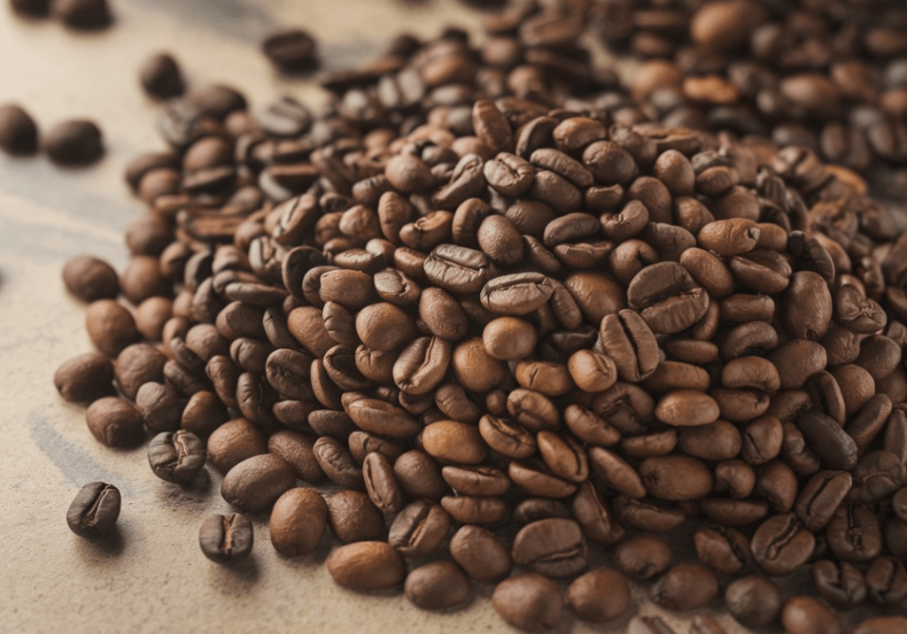  African coffee beans usually show a rich chocolate brown color with a glossy sheen, highlighting their freshly roasted nature