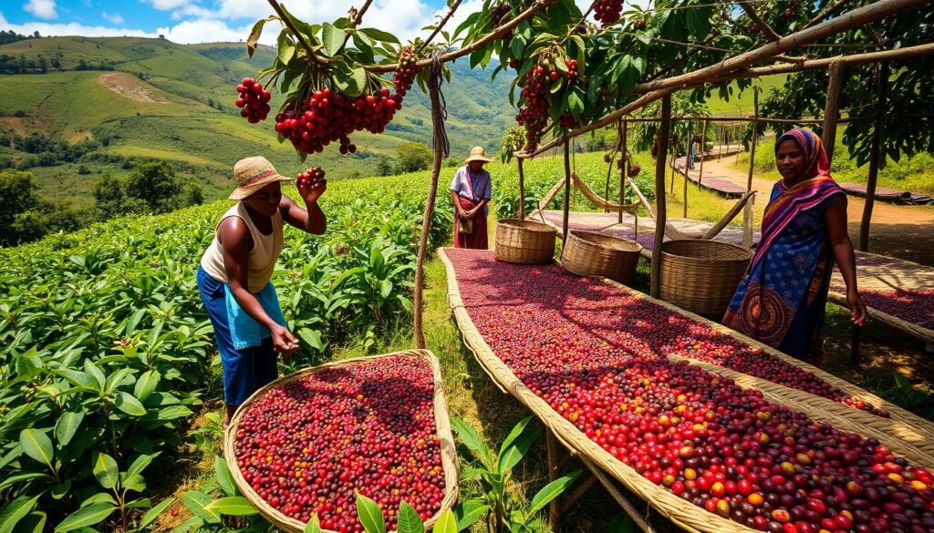 Ethiopian coffee processing