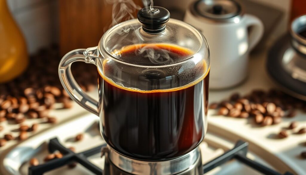 percolator coffee brewing